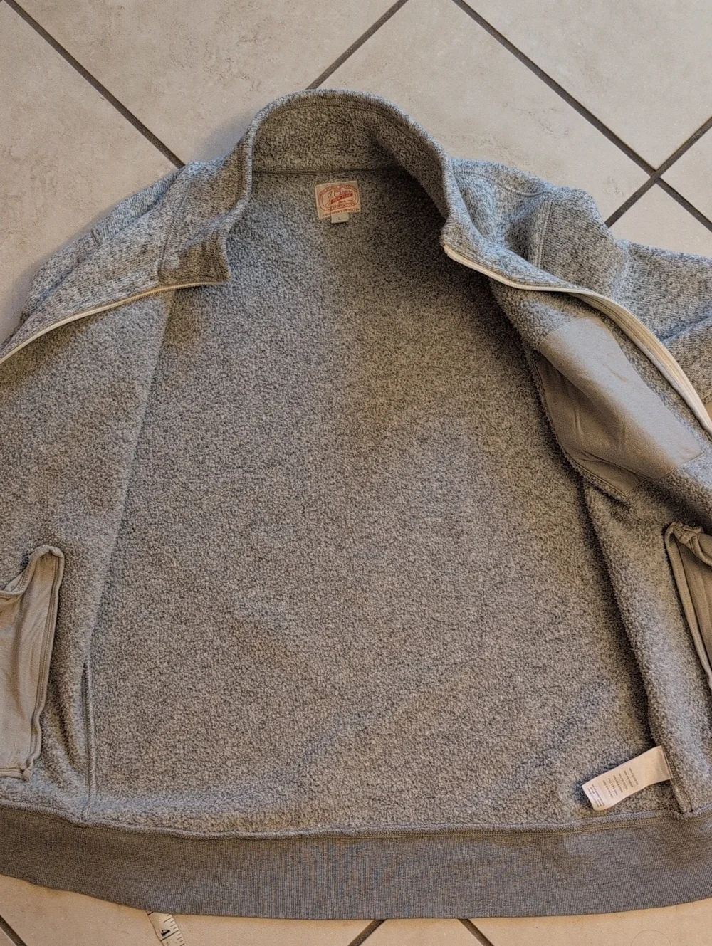 J. Crew Sportsmen's Outfitter Full Zip Fleece Jacket Grey Size L